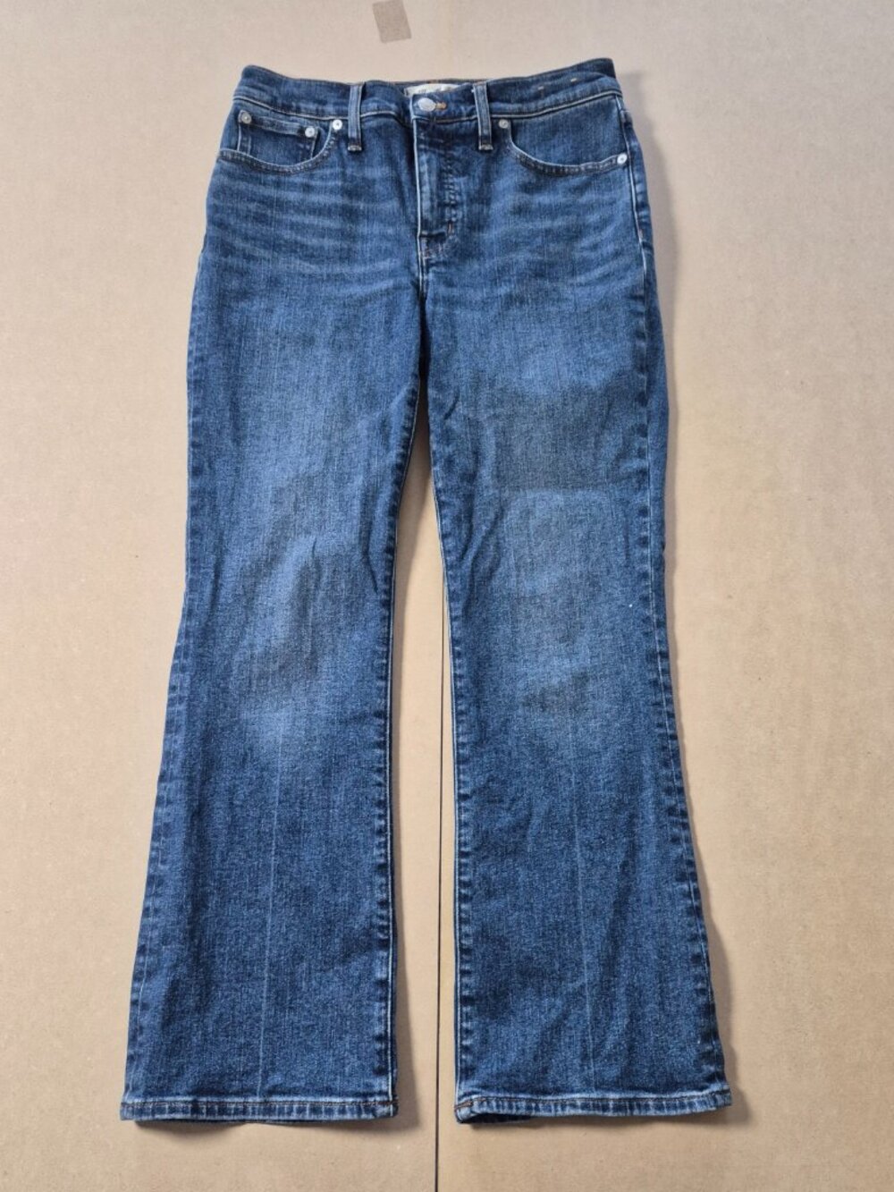 Madewell Mid Rise Kick Out Jeans 27 Women’s Blue Stretch Flare Bootcut Denim